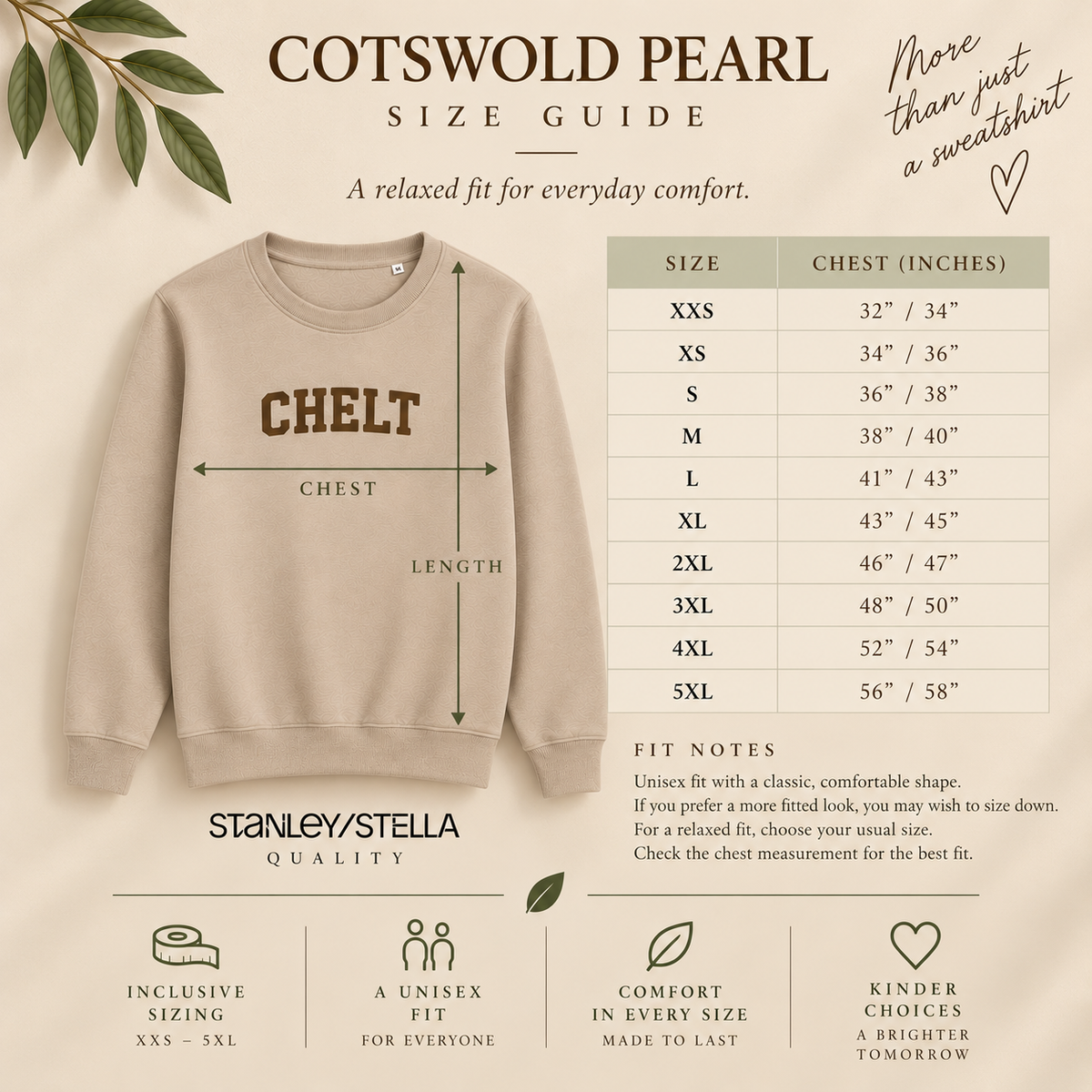 CHELT Varsity Sweatshirt - Cheltenham Cotswolds - Embroidered Organic Cotton