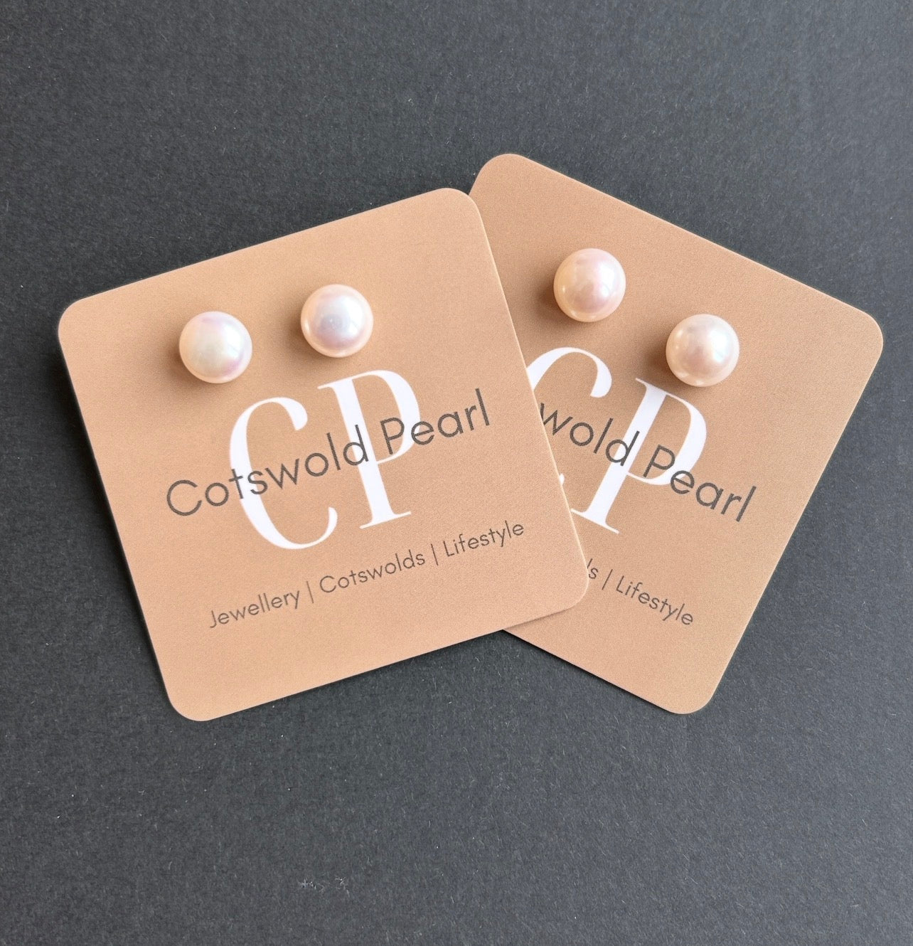 Freshwater large 10mm Pearl Stud Earrings