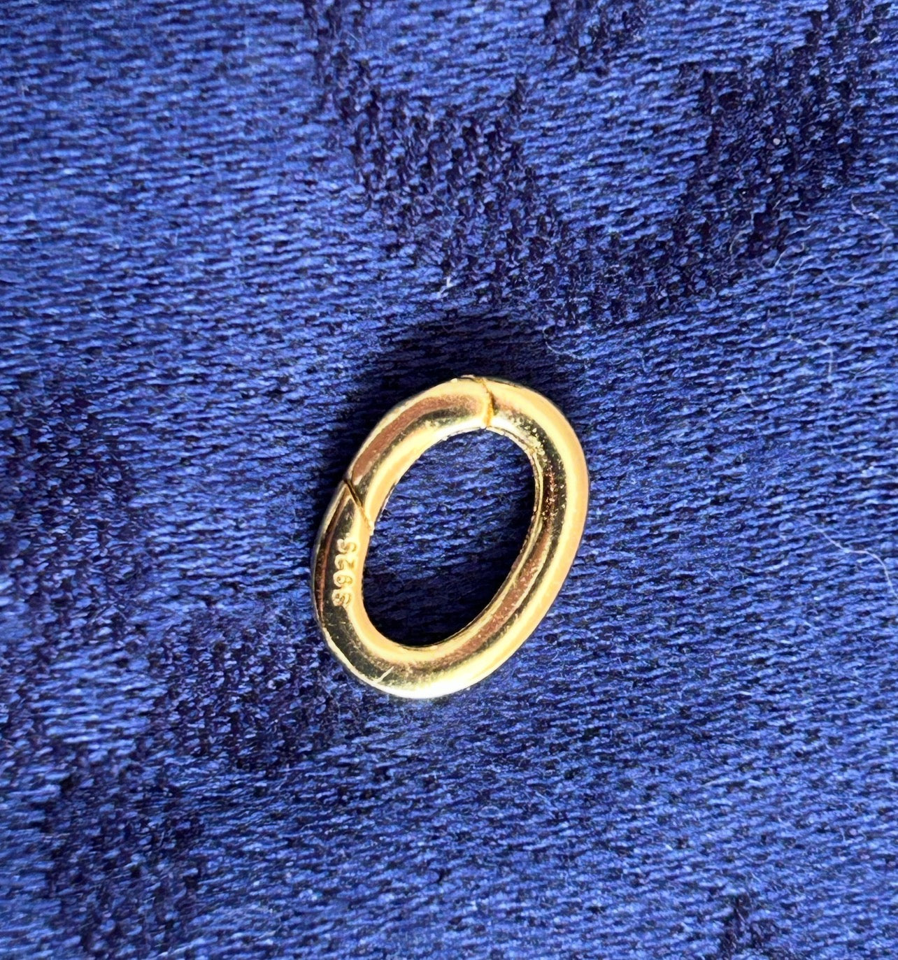 18k Gold Vermeil Sterling Silver 925 Pendant Connector D Ring