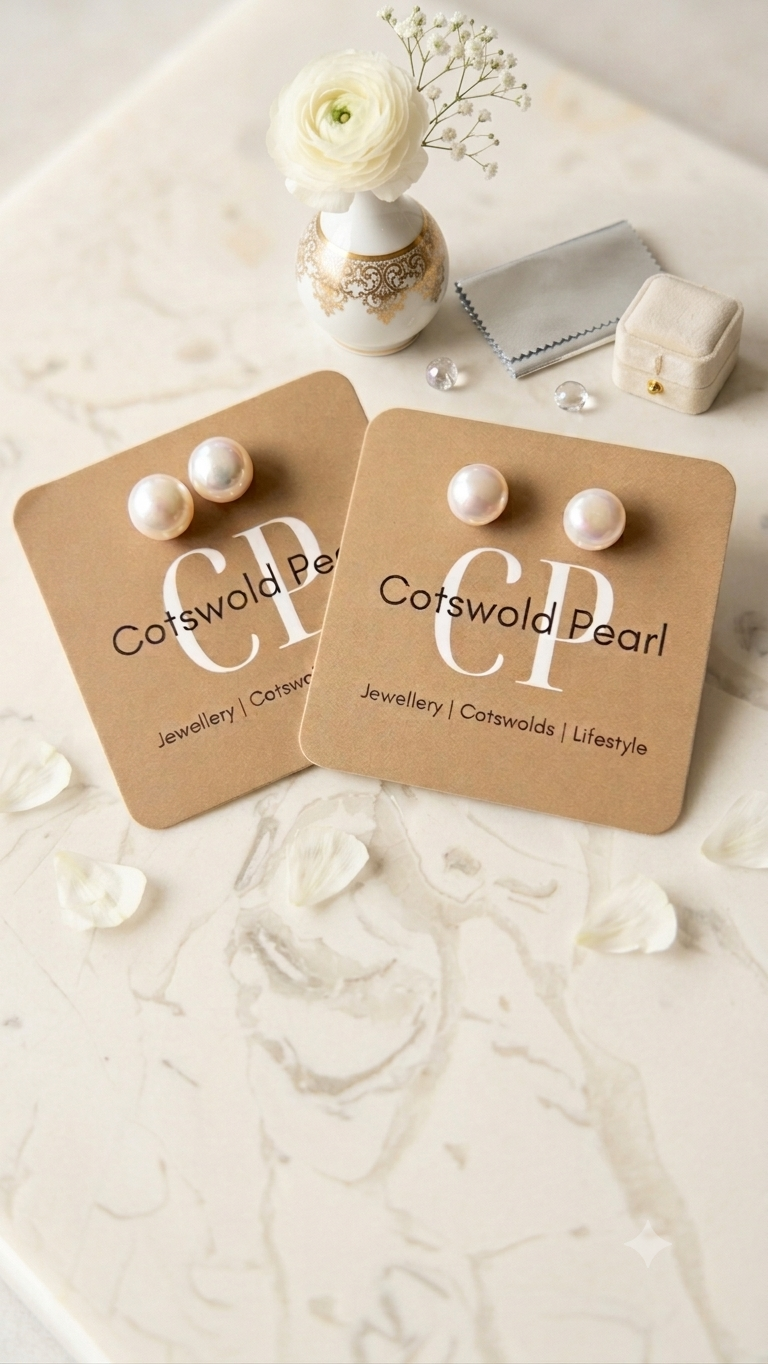 Freshwater large 10mm Pearl Stud Earrings