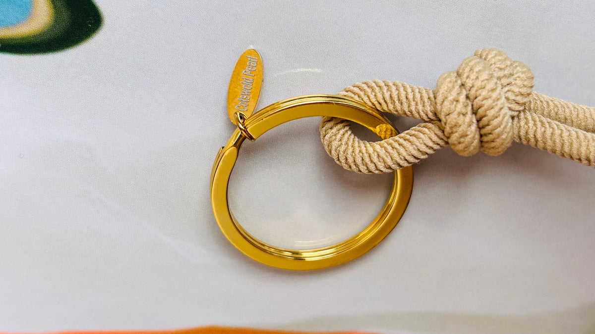 Cotswold Stone Rope Bag Charm & Keyring