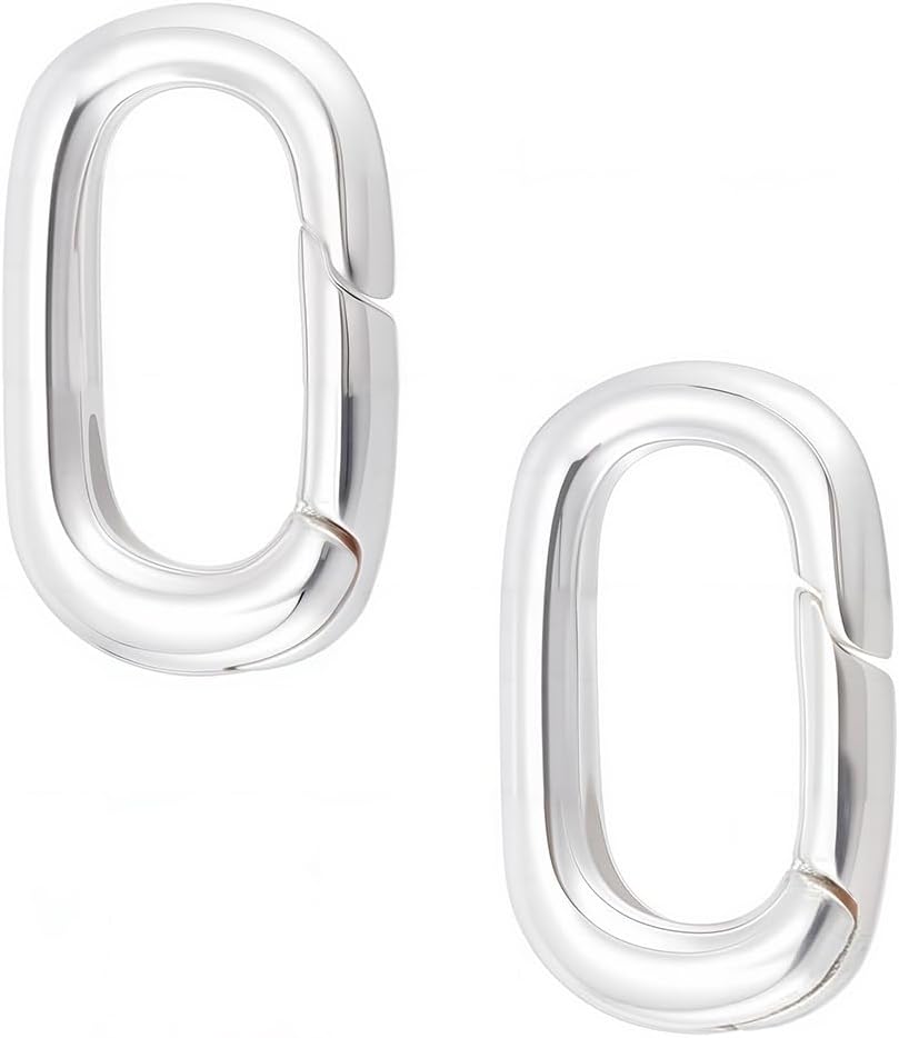 Silver Plate Oval Spring Gate Ring