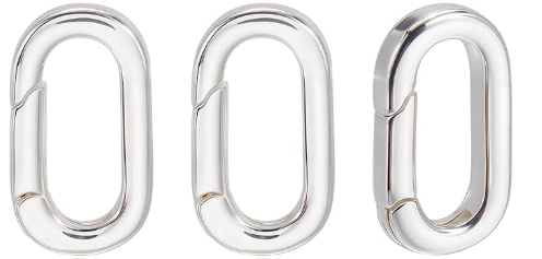 Silver Plate Oval Spring Gate Ring