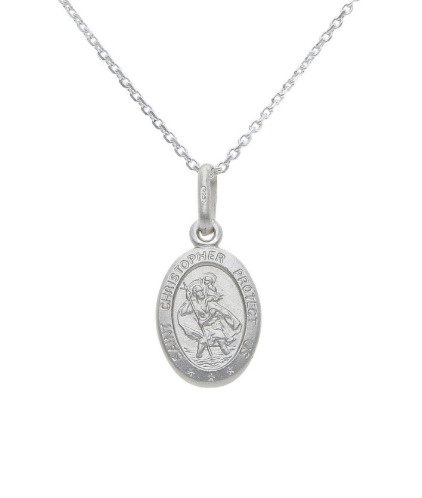 Silver Mini St Christopher Pendant